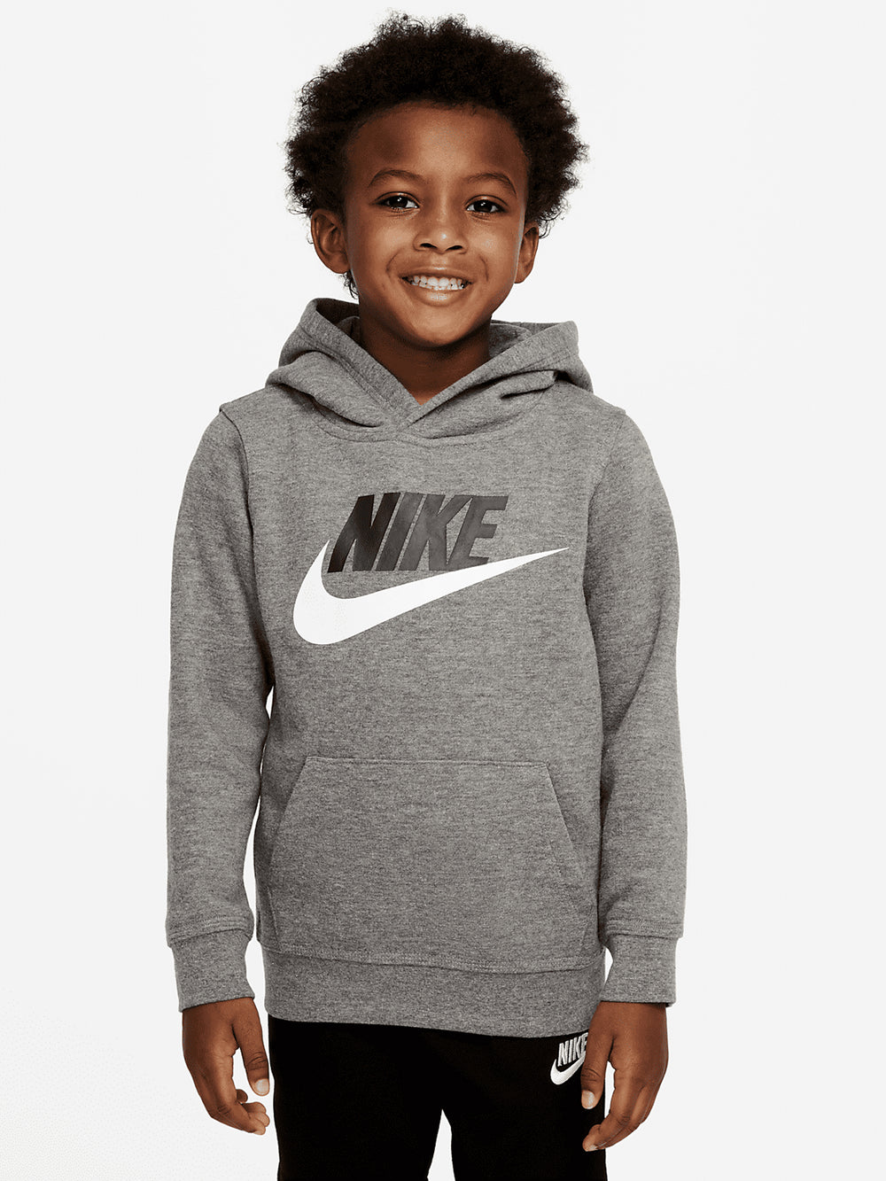 Nike Sweat à Capuche NSW Tech Fleece - Gris/Noir Enfant