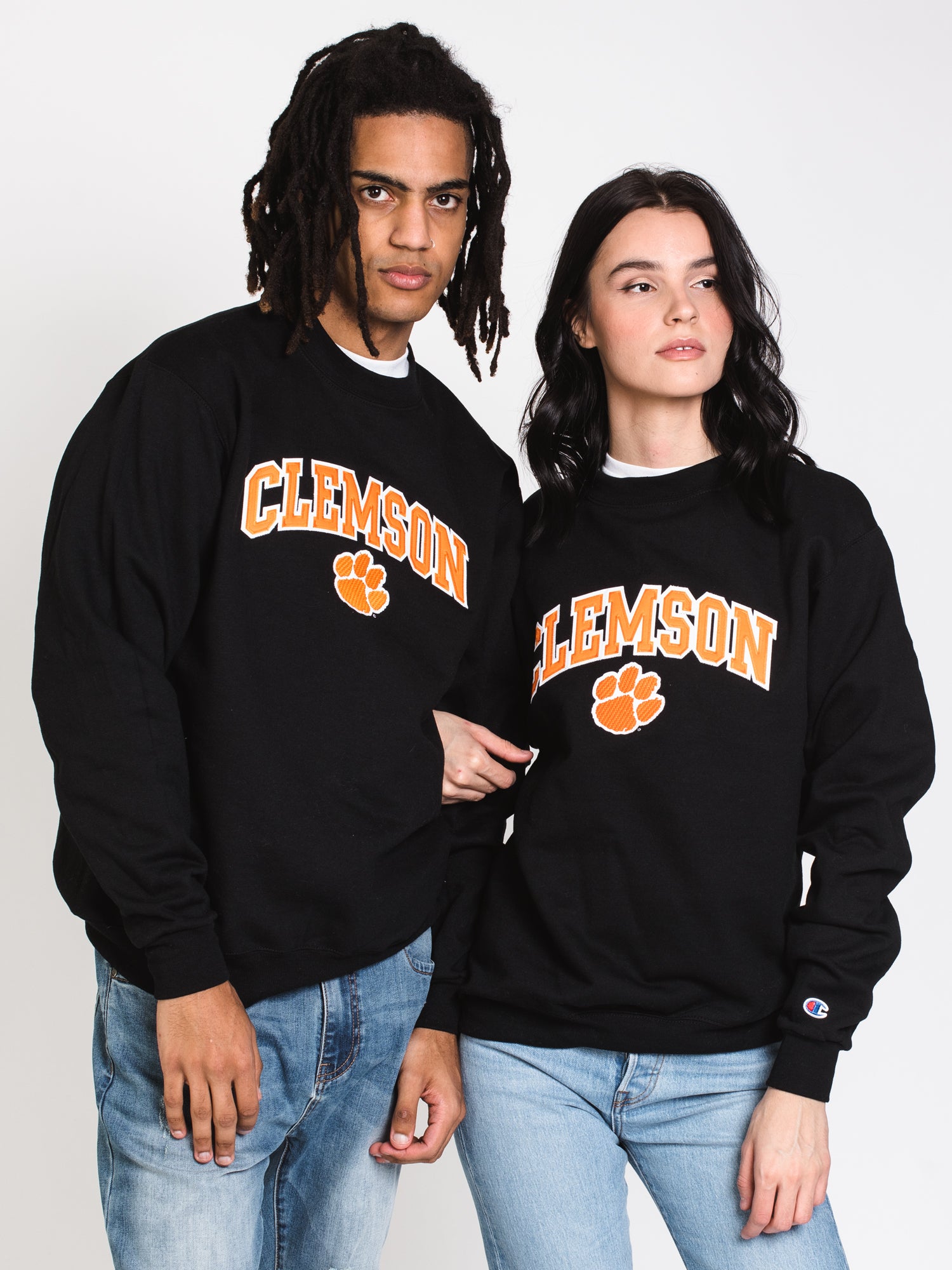 CHAMPION ECO POWERBLEND CLEMSON CREWNECK SWEATER CLEARANCE