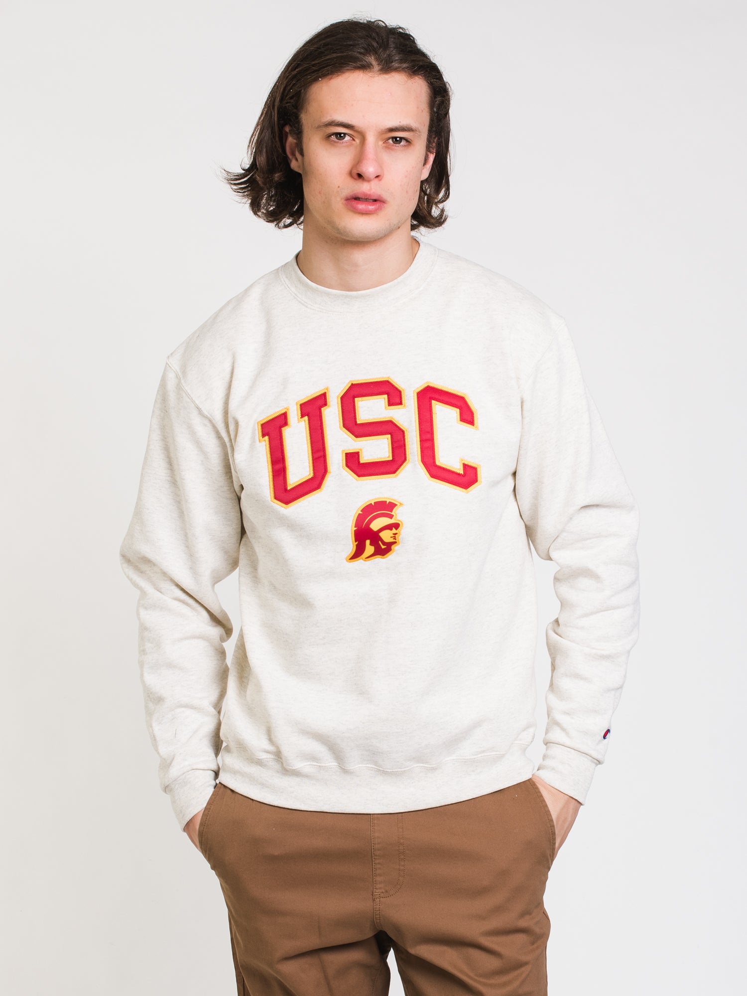 CHAMPION ECO POWERBLEND USC UNIVERSITY CREWNECK SWEATER CLEARANCE