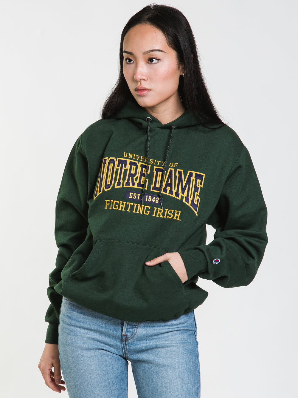 CHAMPION ECO POWERBLEND U of ND PULL OVER HOODIE - CLEARANCE