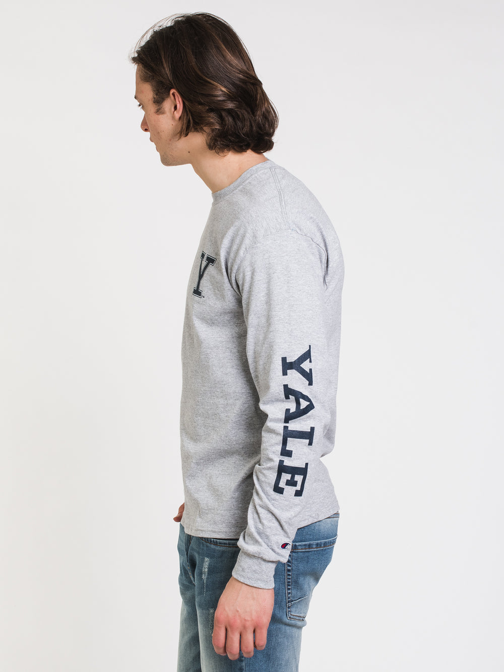 CHAMPION YALE LONG SLEEVE UNIVERSITY TEE  - CLEARANCE