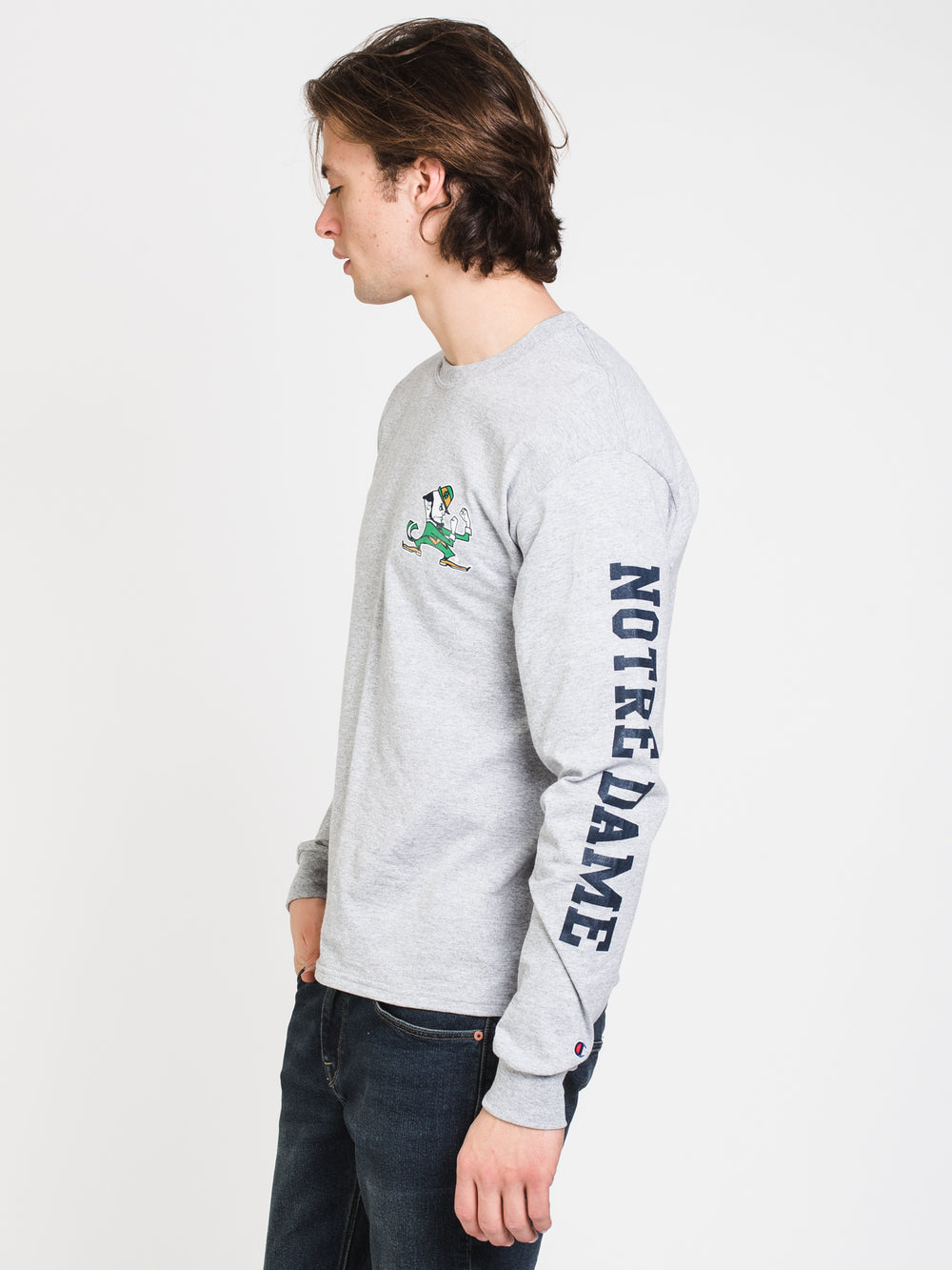 CHAMPION NOTRE DAME LONG SLEEVE TEE  - CLEARANCE