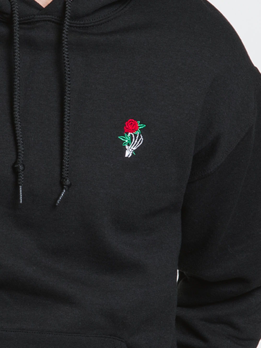 SKELETON FINGERS EMBROIDERED HOODIE - CLEARANCE