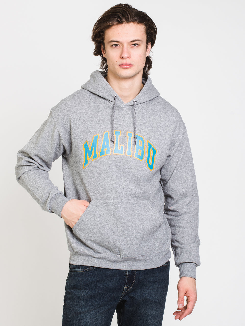 HOTLINE APPAREL UNISEX MALIBU SCREEN HOODIE - OX GREY - CLEARANCE