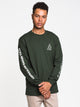 HUF MENS ESSENTIALS TT LONG SLEEVE TEE- FOREST - CLEARANCE - Boathouse