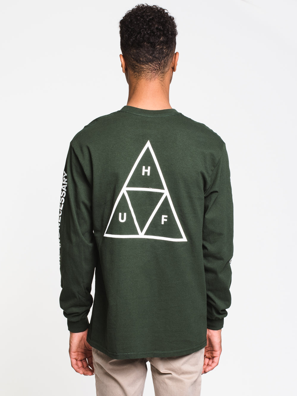 MENS ESSENTIALS TT LONG SLEEVE TEE- FOREST - CLEARANCE