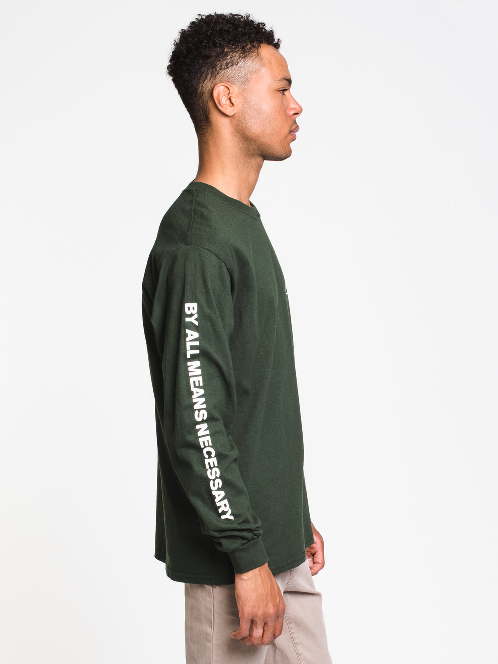 MENS ESSENTIALS TT LONG SLEEVE TEE- FOREST - CLEARANCE