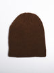 INSTANT CLASSIC CLASSIC SOLID BEANIE BROWN CLEARANCE - Boathouse