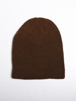 CLASSIC SOLID BEANIE BROWN CLEARANCE