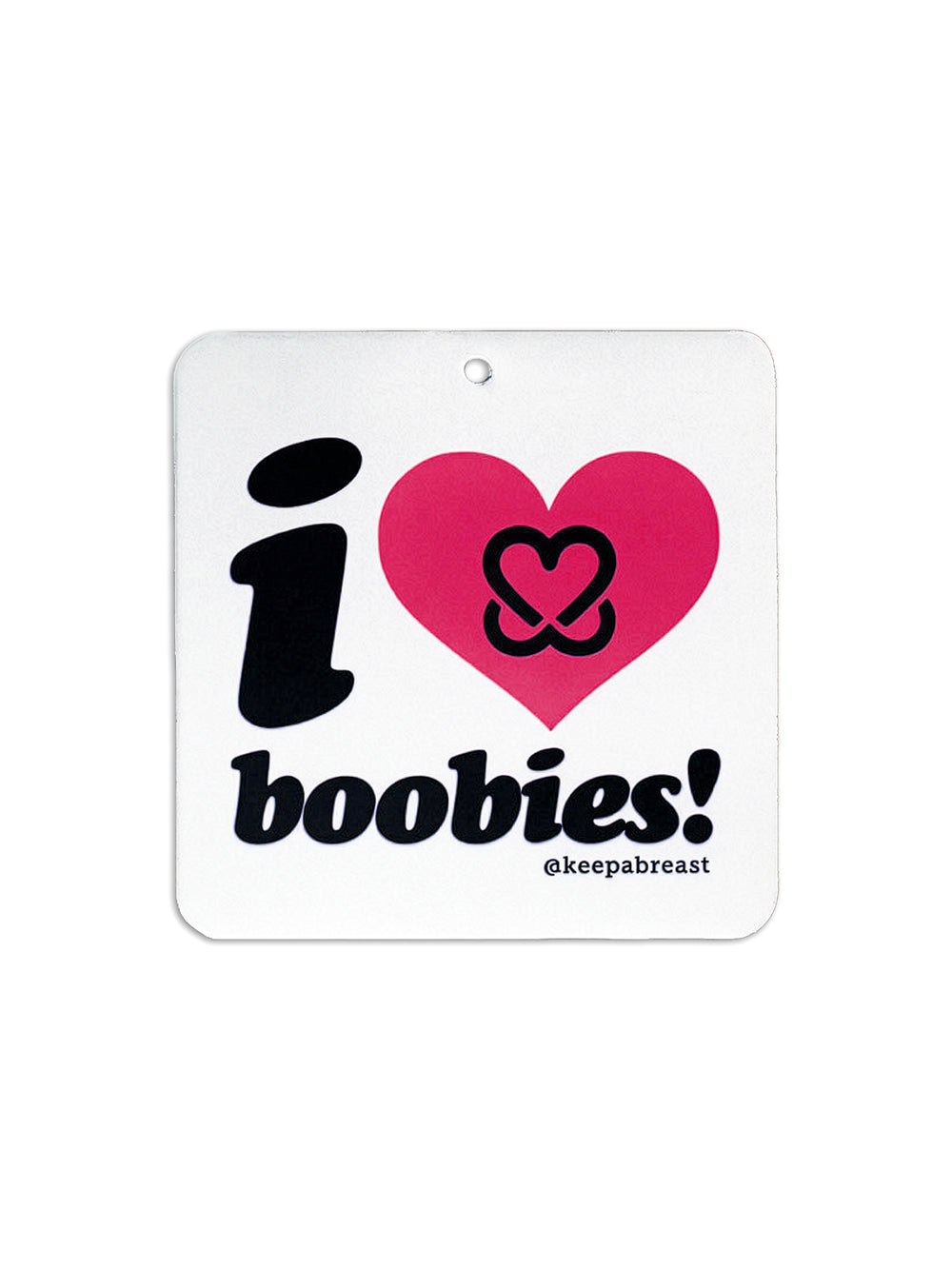 KEEP A BREAST FRESHIE TWO TONE - WHITE/FUSCHIA