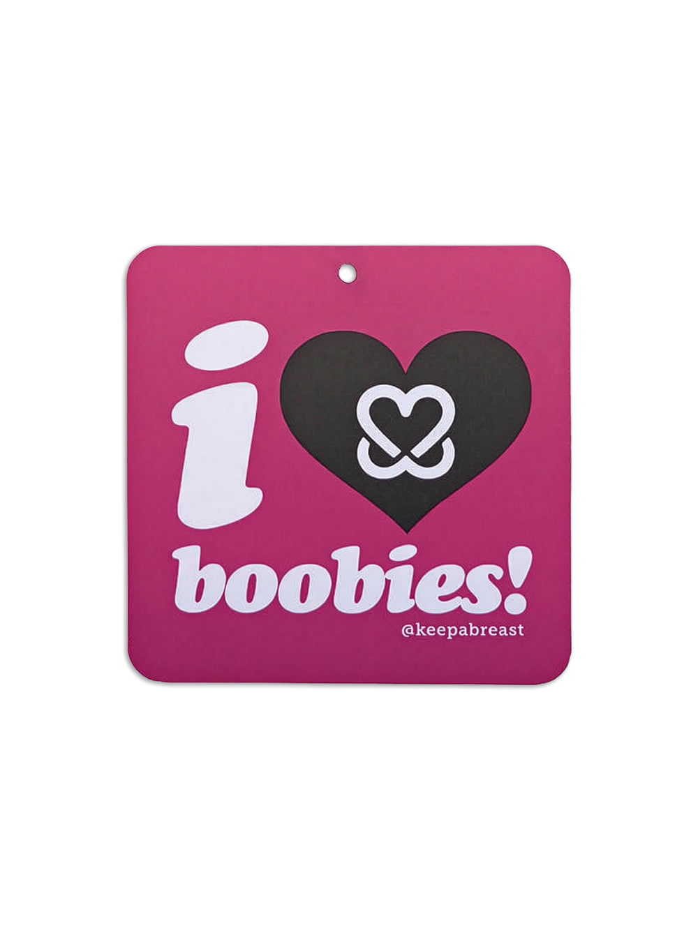 KEEP A BREAST FRESHIE TWO TONE - WHITE/FUSCHIA