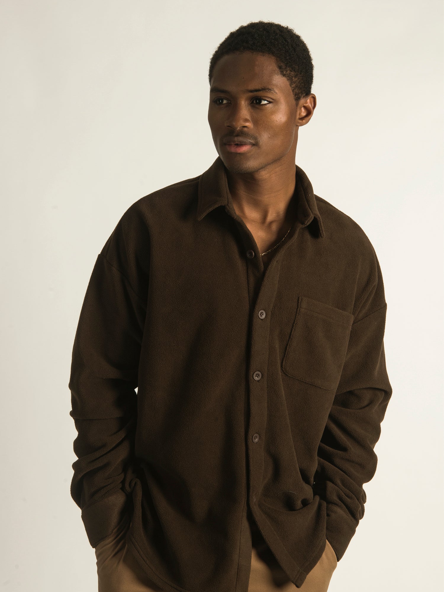 Polar fleece store overshirt