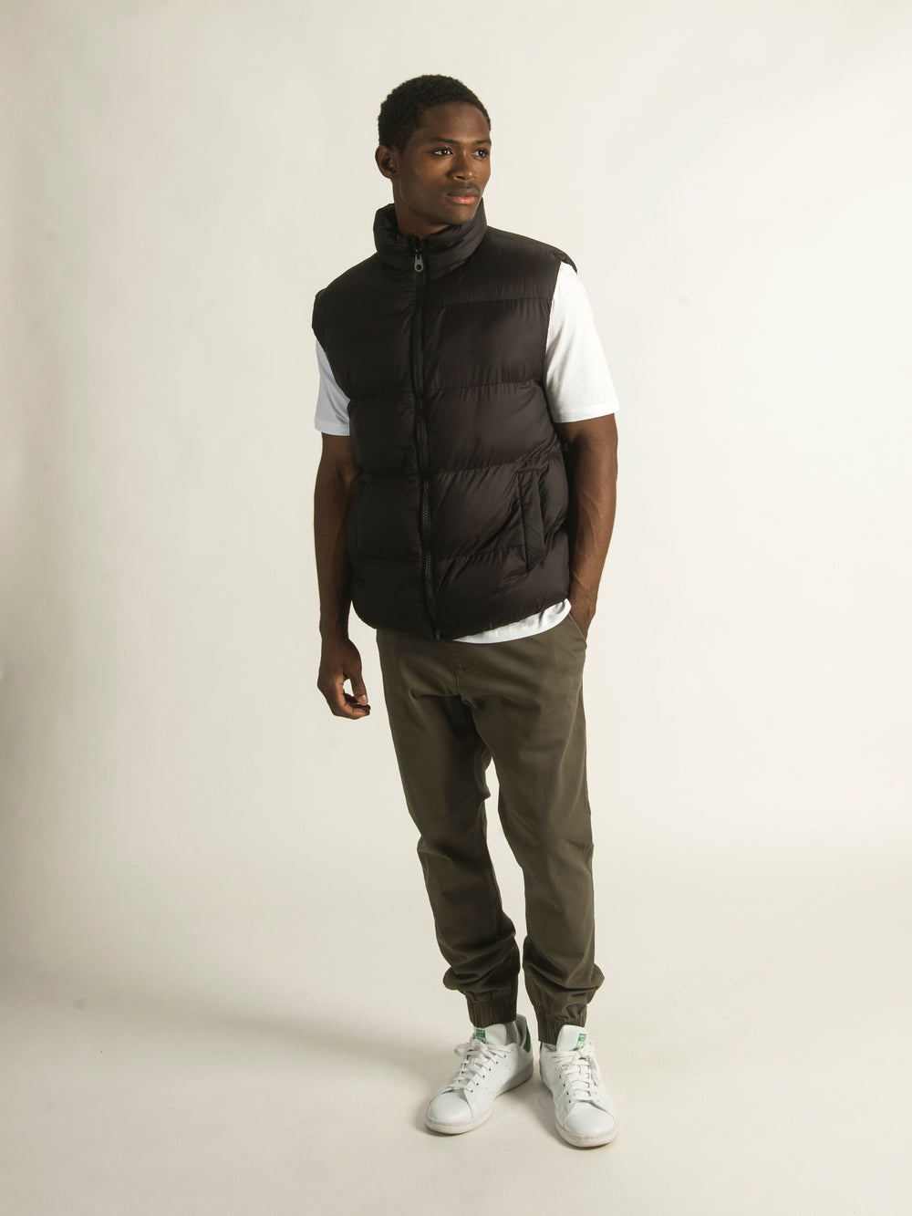 KOLBY BLACK PUFFER VEST - CLEARANCE