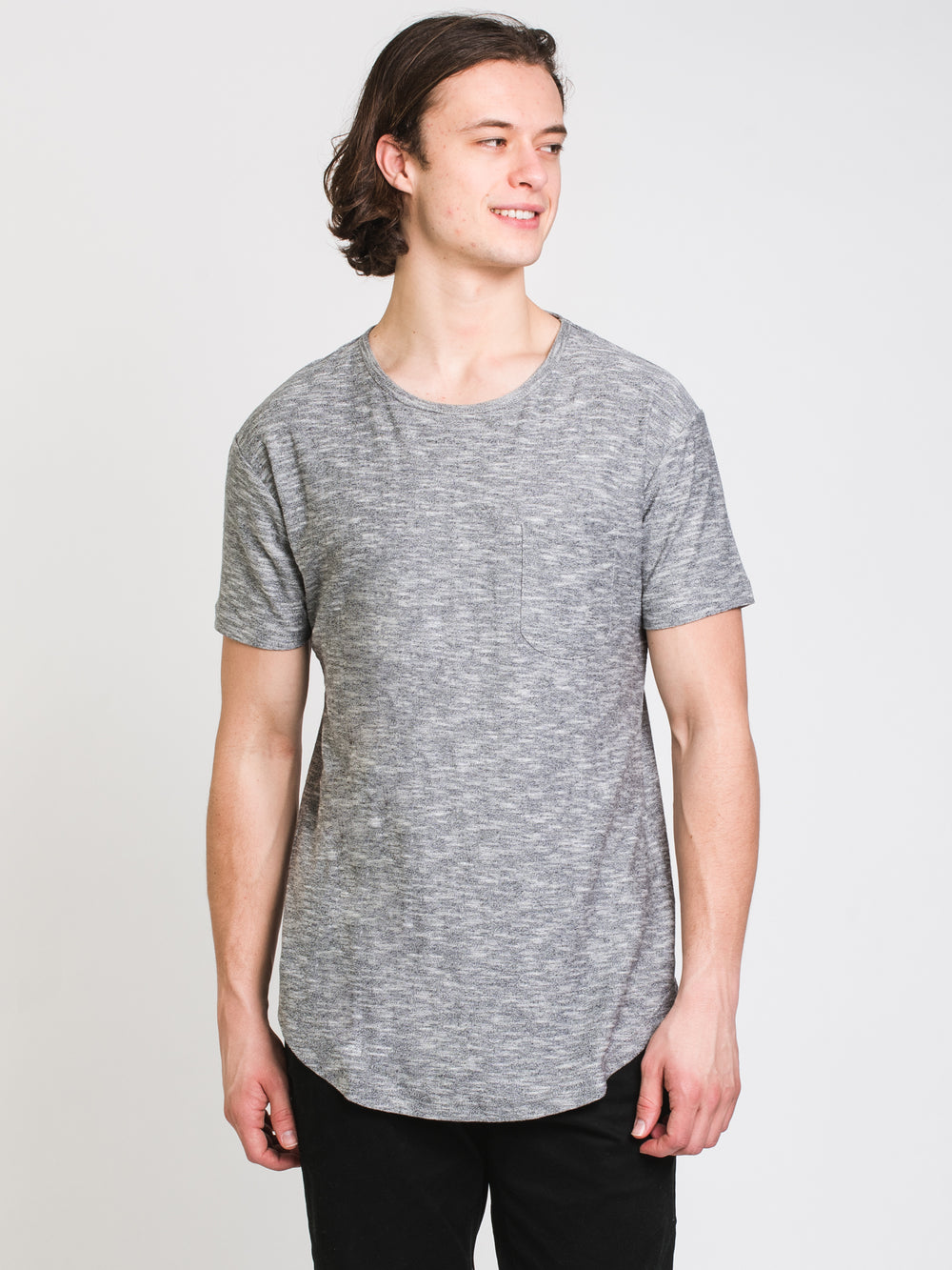 KOLBY TEXTURED LONGLINE TEE - CLEARANCE