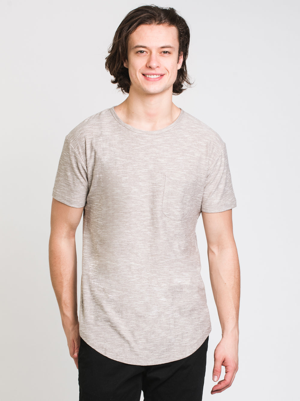 KOLBY TEXTURED LONGLINE TEE - CLEARANCE