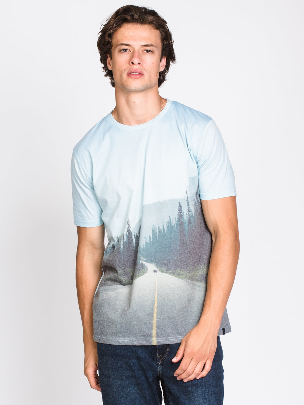 MENS DUCE PIX TEE - BLUE - CLEARANCE