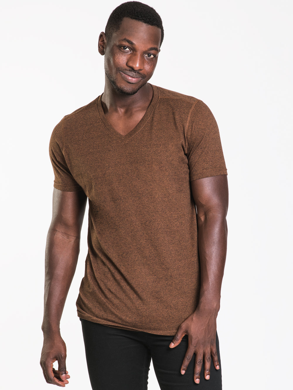 KOLBY SIG MELANGE V-NECK TEE - CLEARANCE