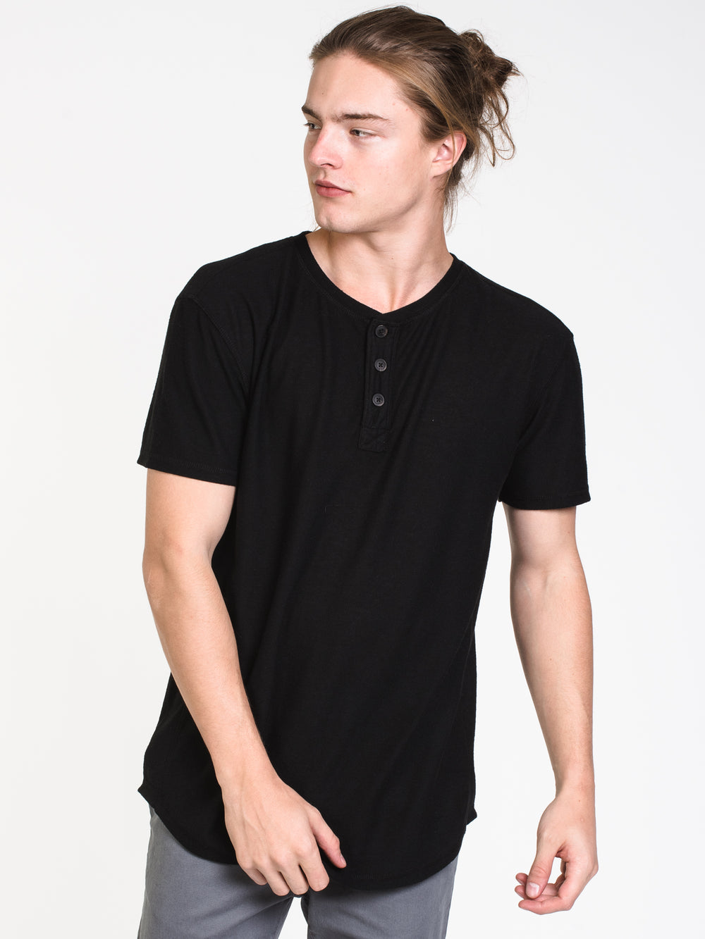 MENS HAL LONGLINE HENLEY-BF - CLEARANCE