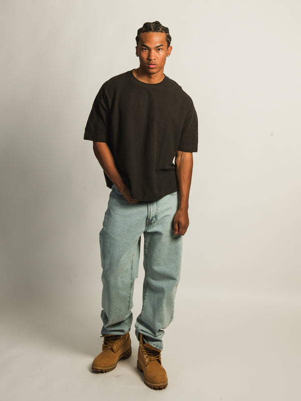 T-SHIRT COURT KOLBY KNIT - NOIR