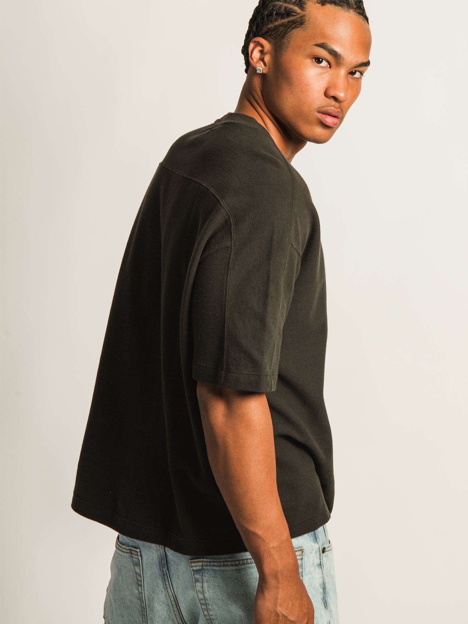T-SHIRT COURT KOLBY KNIT - NOIR