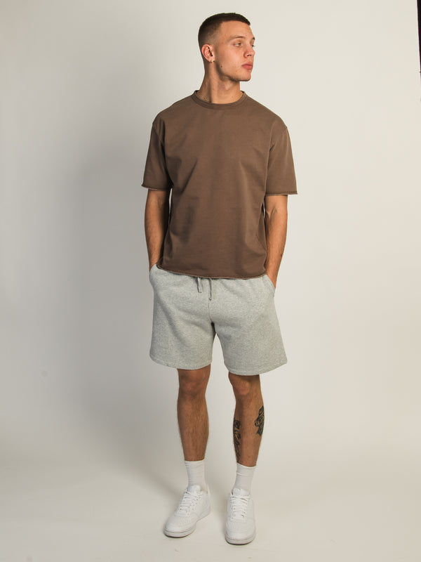 KOLBY OVERSIZED FRENCH TERRY TEE - MARRON