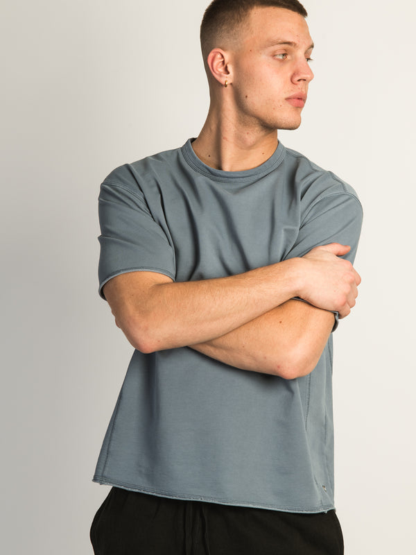 KOLBY OVERSIZED FRENCH TERRY TEE - STEEL