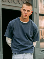 KOLBY SHORT CUT HEAVYWEIGHT TEE - BLUE