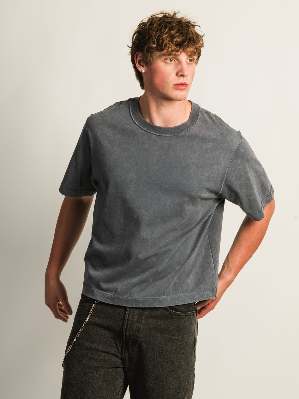 T-SHIRT COURT KOLBY HEAVYWEIGHT - BLEU