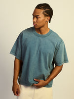 KOLBY SHORT CUT HEAVYWEIGHT TEE - DARK TEAL