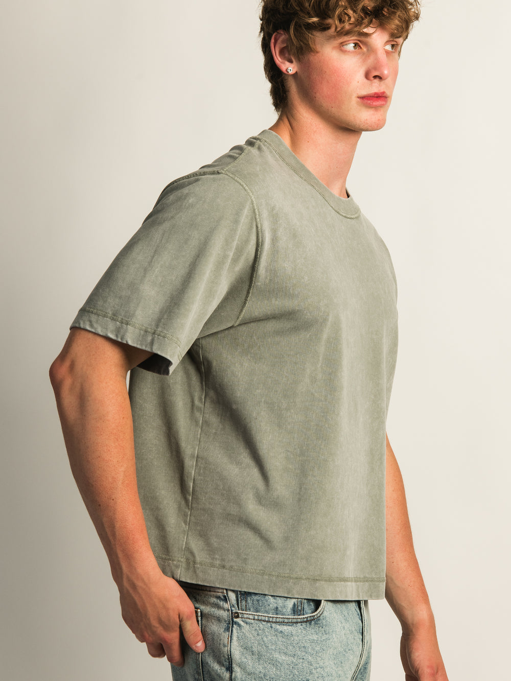 KOLBY SHORT CUT HEAVYWEIGHT TEE - GREEN