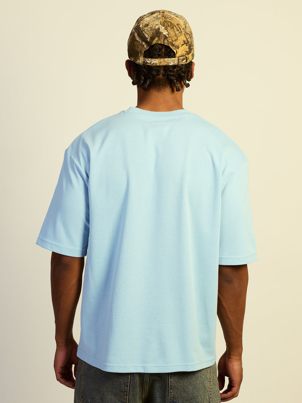 KOLBY BOXY FIT TEE - BABY BLUE