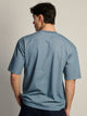 KOLBY BOXY FIT TEE - HEATHER BLUE