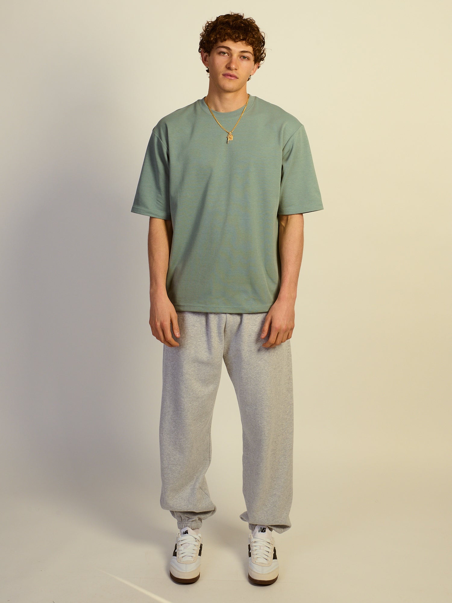 KOLBY BOXY FIT TEE - DARK GREEN