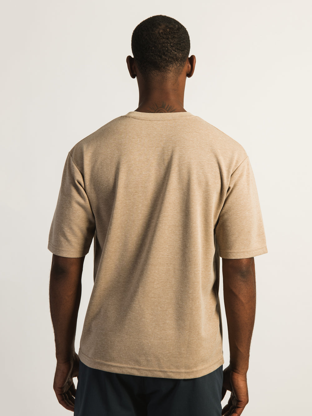 KOLBY KEEP COOL BOXY FIT TEE - HEATHER BROWN