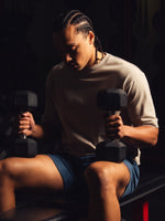 KOLBY KEEP COOL BOXY FIT TEE - PEBBLE