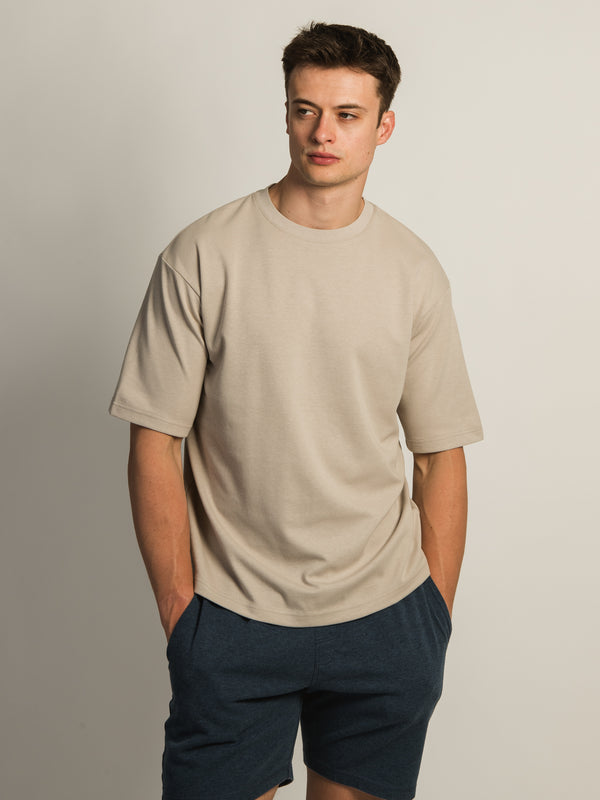 T-SHIRT COUPE BOXY KOLBY KEEP COOL- PEBBLE