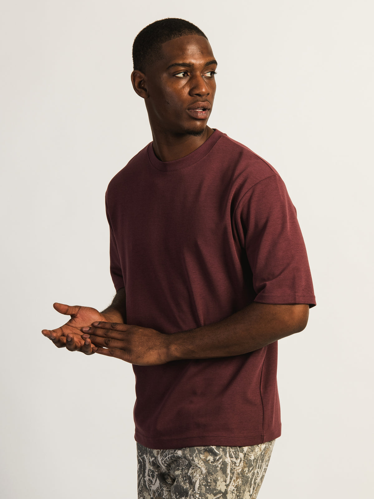 KOLBY KEEP COOL BOXY FIT TEE - PLUM