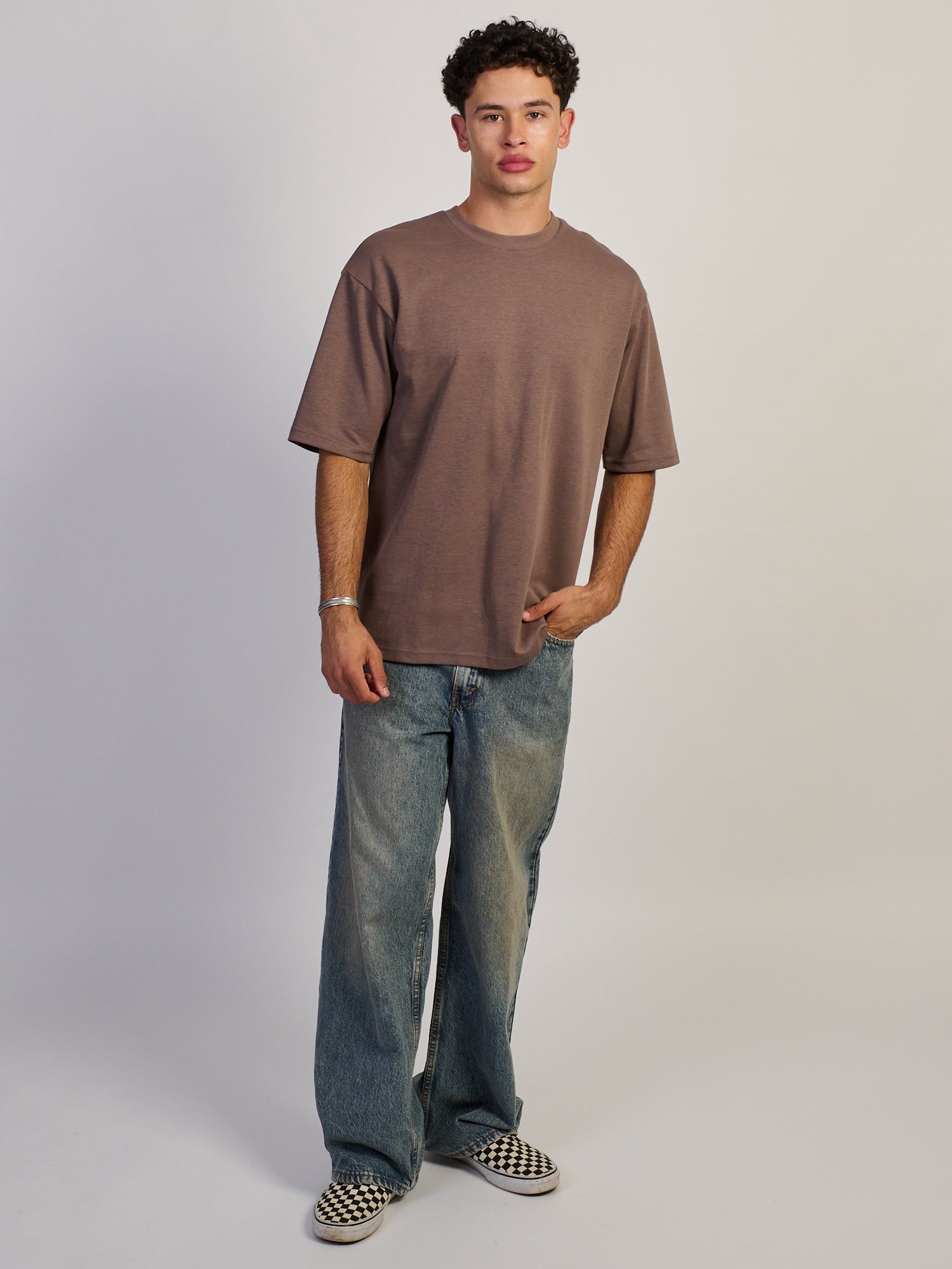 T-SHIRT KOLBY COUPE BOXY - BRUN