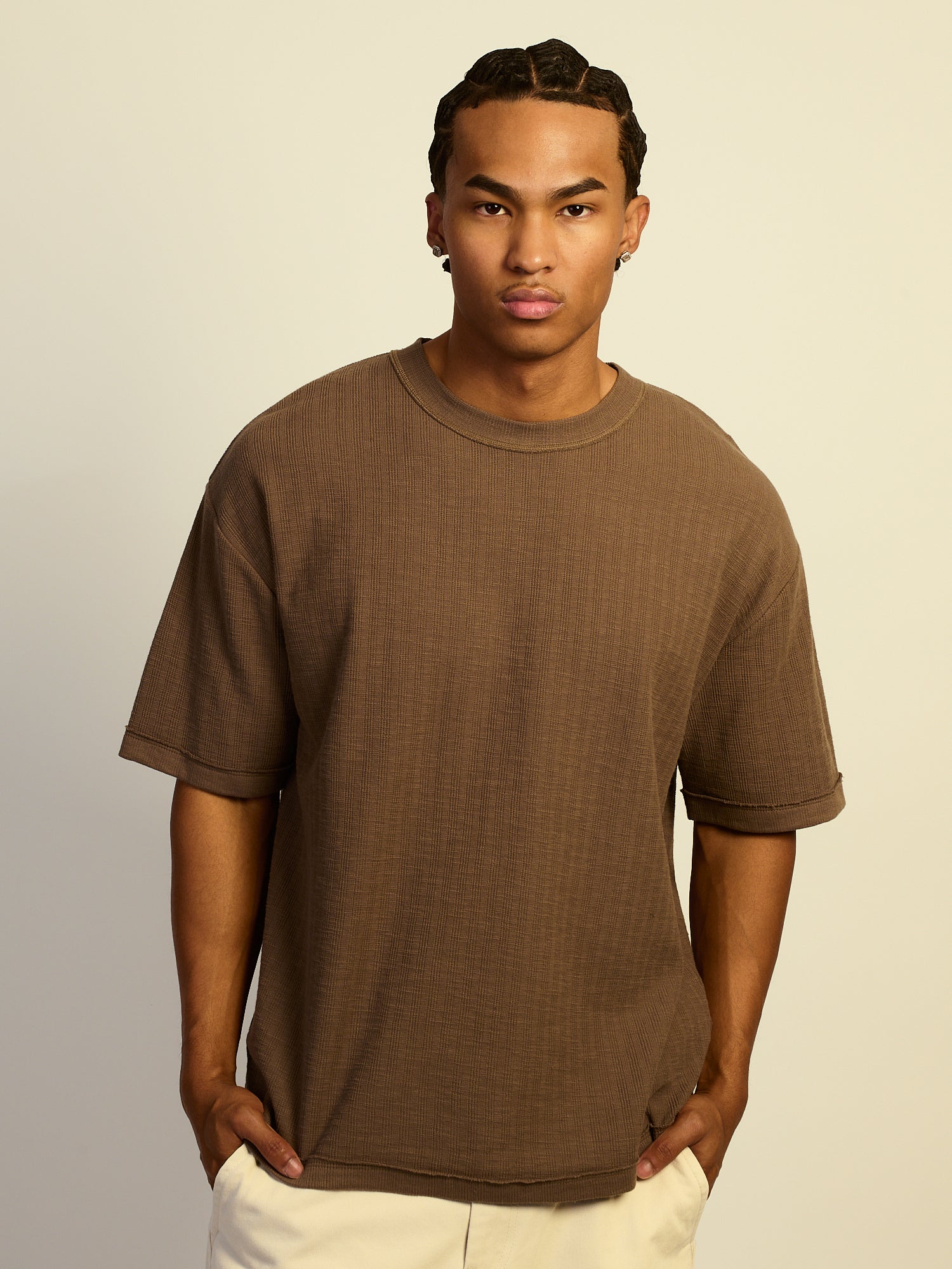 KOLBY LOOSE FIT TEXT TEE - IRON