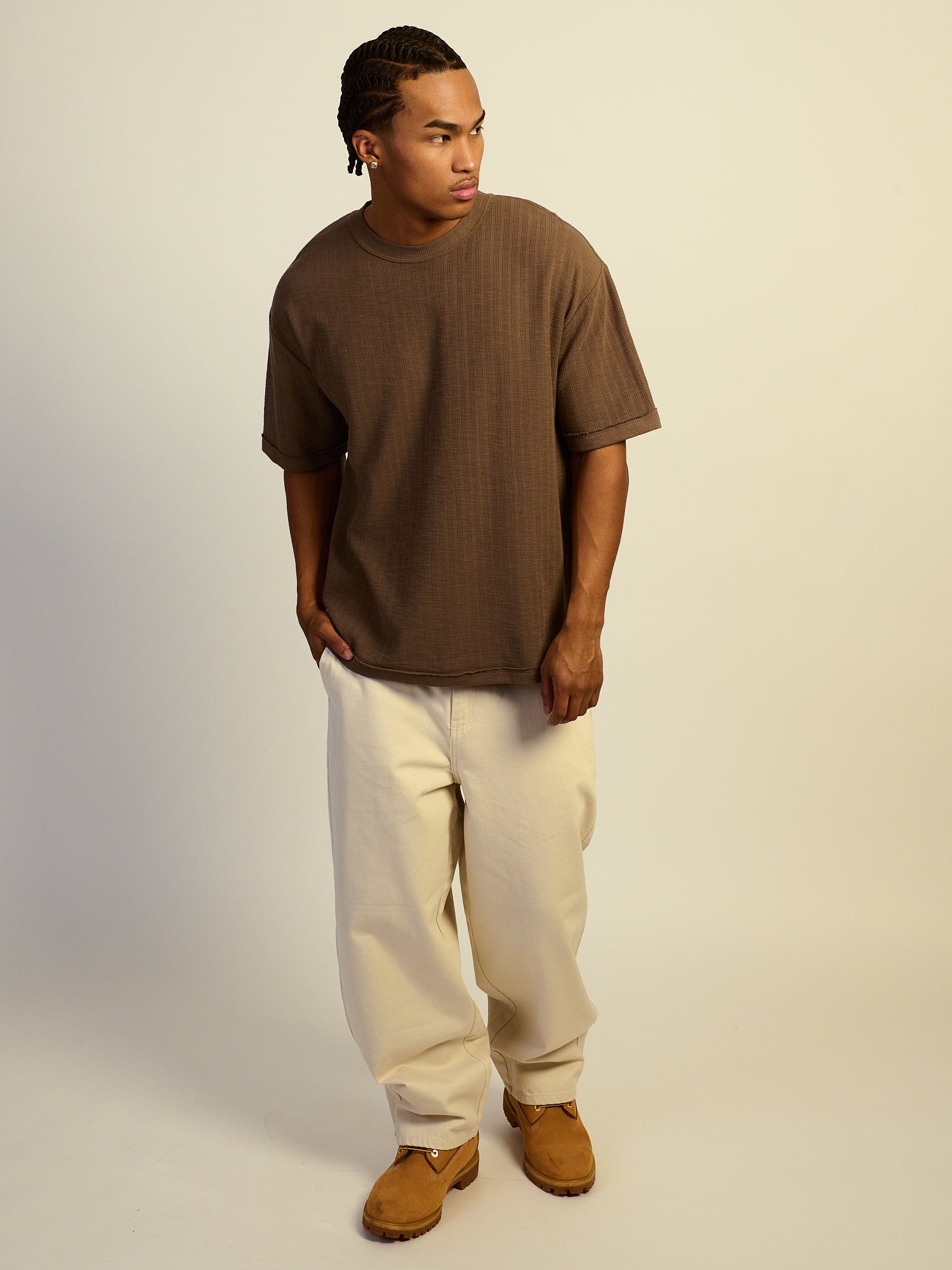 KOLBY LOOSE FIT TEXT TEE - IRON