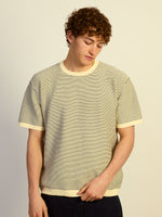 KOLBY RELAXED FIT KNIT TEE - NATURAL