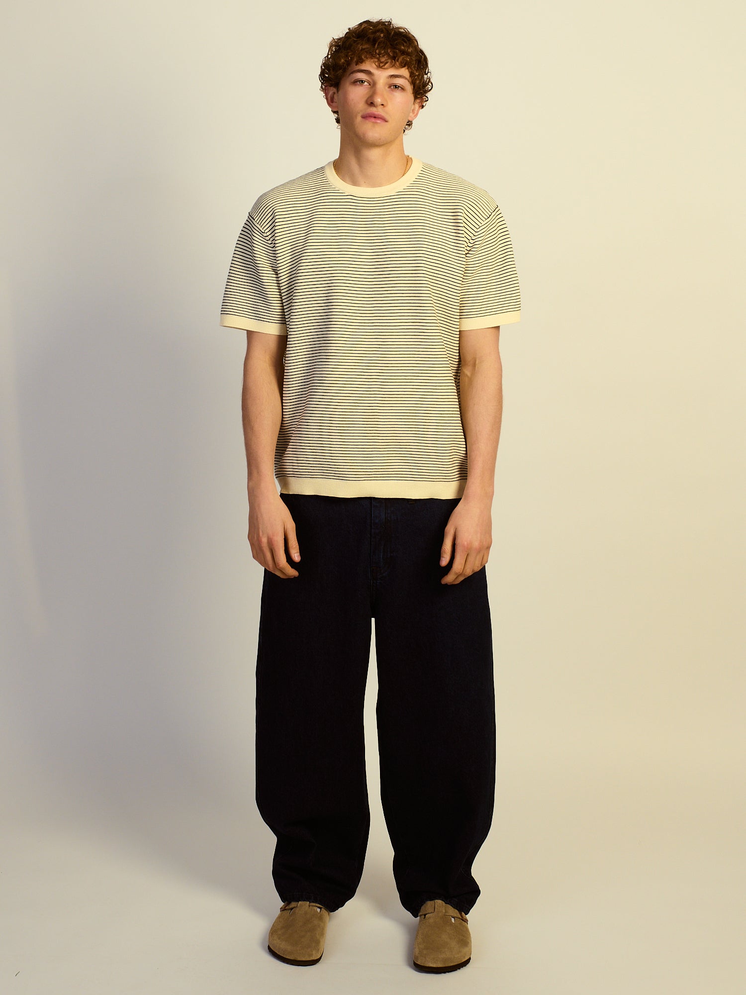 KOLBY RELAXED FIT KNIT TEE - NATURAL