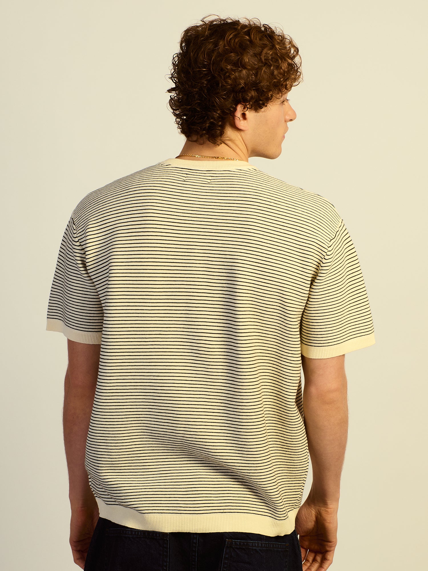 KOLBY RELAXED FIT KNIT TEE - NATURAL