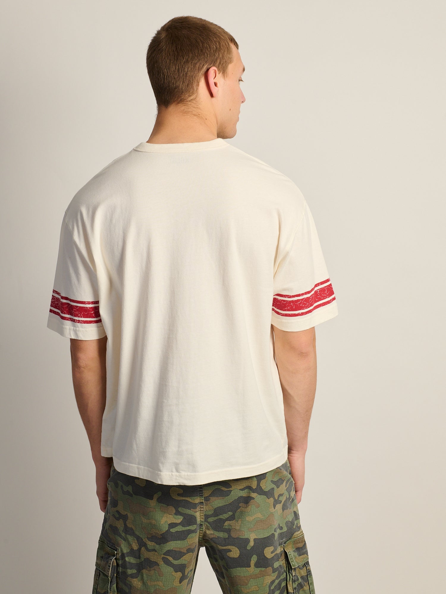 KOLBY LOOSE FIT FOOTBALL TEE - WHITE