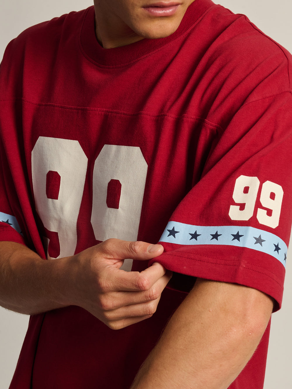 KOLBY T-SHIRT DE FOOTBALL COUPE AMPLE - ROUGE