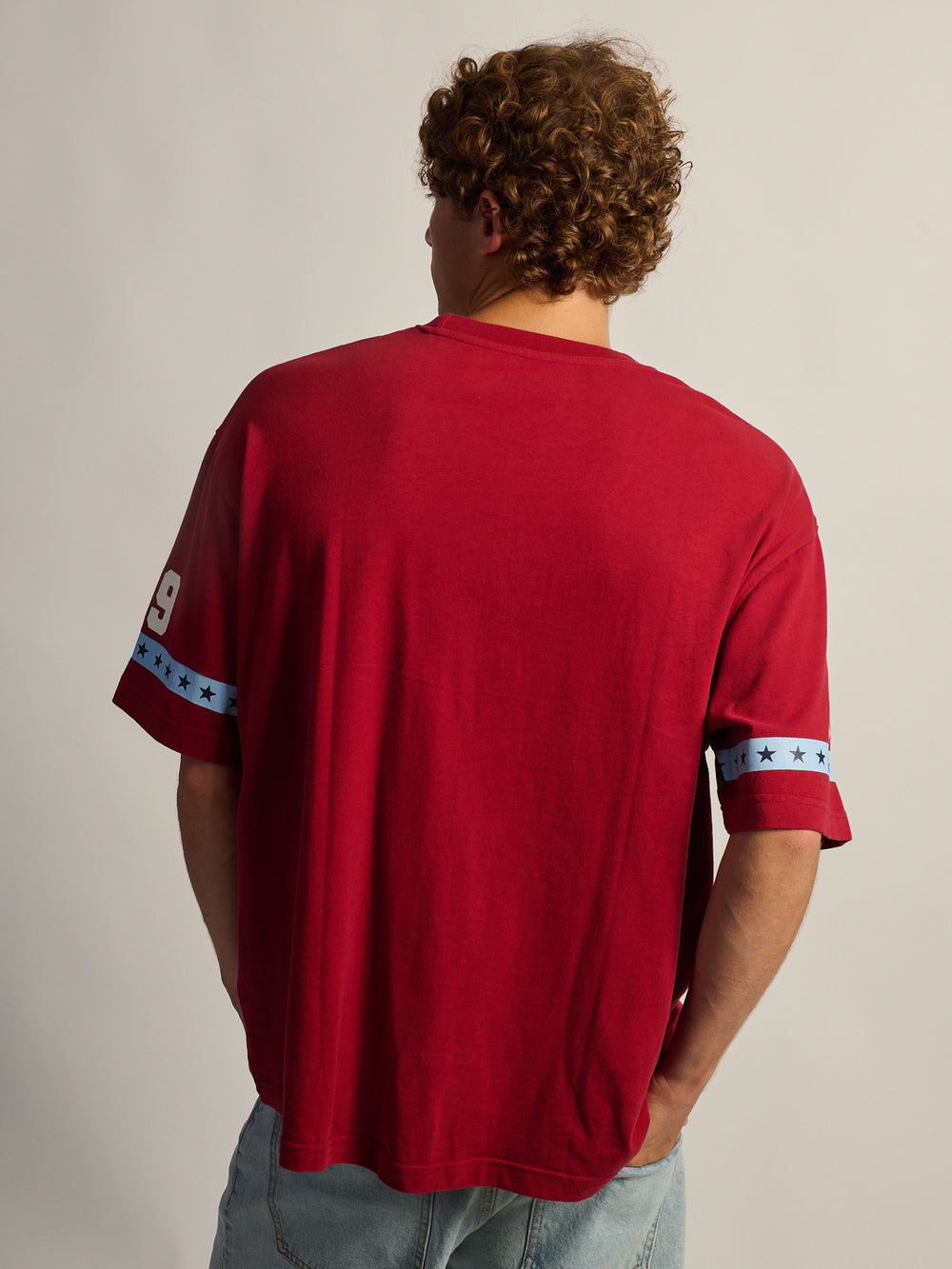 KOLBY T-SHIRT DE FOOTBALL COUPE AMPLE - ROUGE