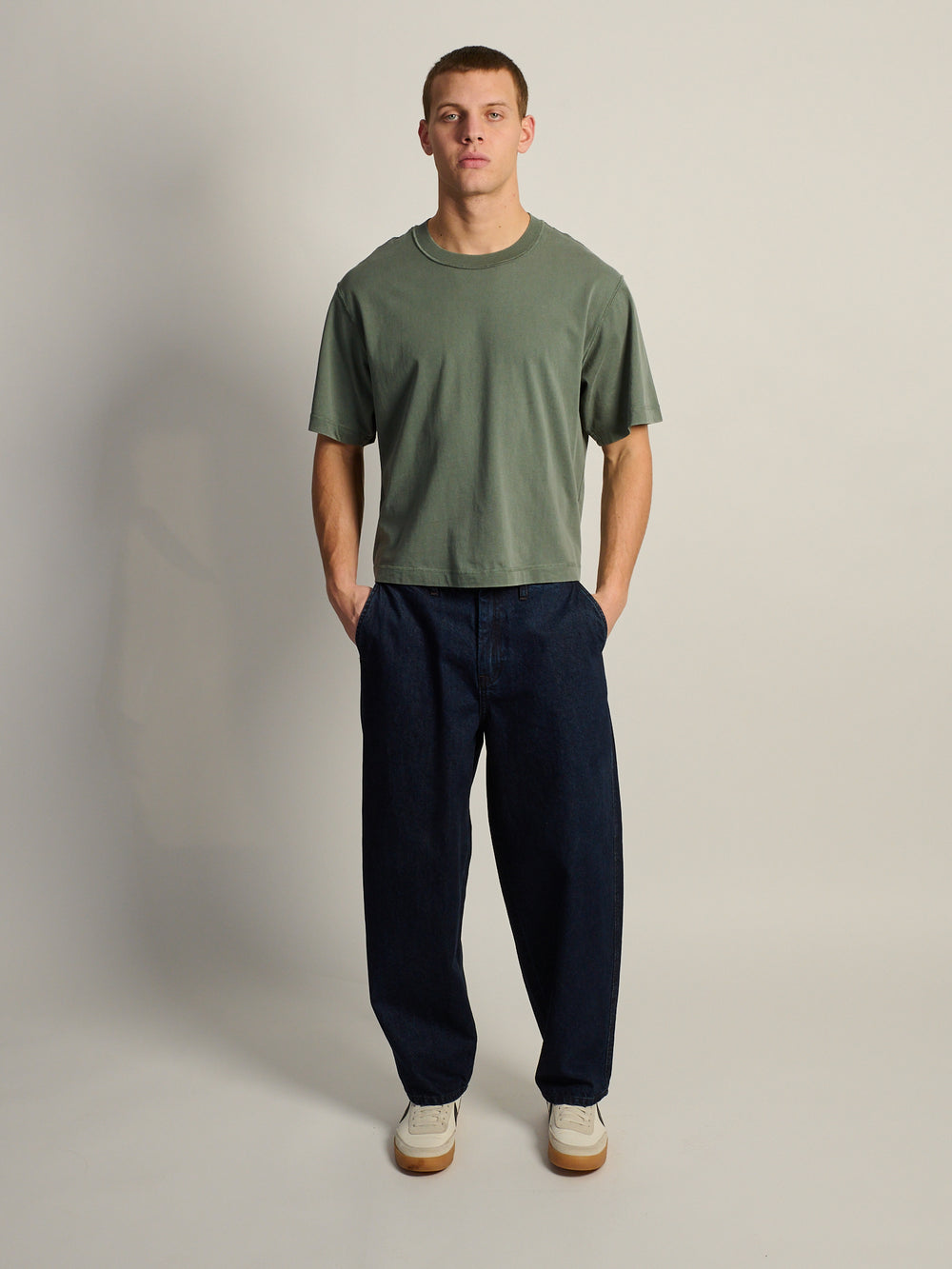 T-SHIRT COURT KOLBY VINTAGE - VERT
