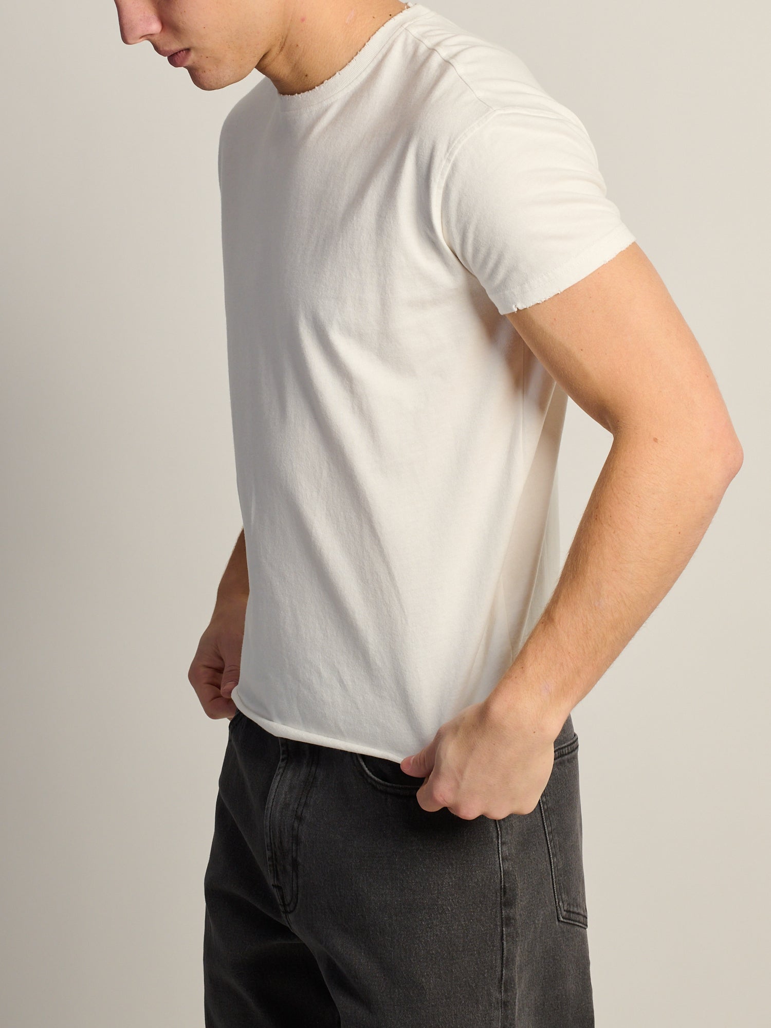 T-SHIRT MUSCLE COURT KOLBY – BLANC