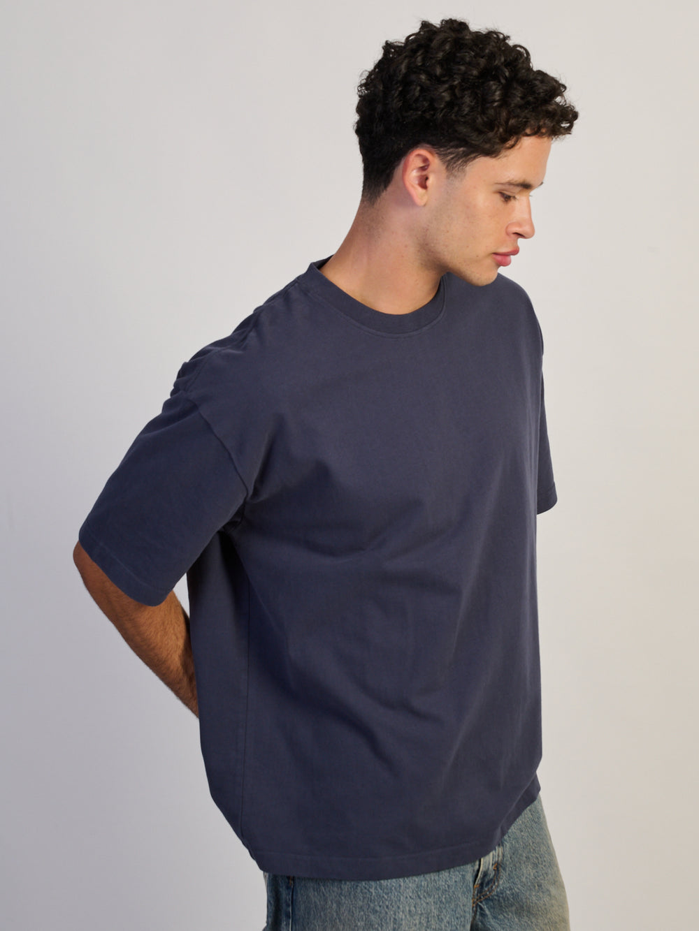T-SHIRT KOLBY PREMIUM EN COTON ÉPAIS - GRIS CHARBON MARINE 