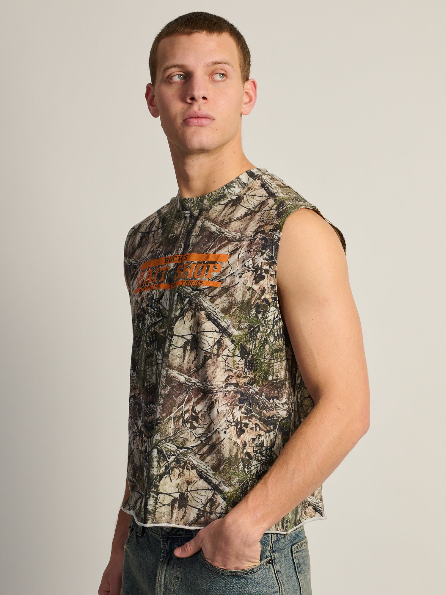 KOLBY SHORT CUT MUSCLE TANK - CAMO